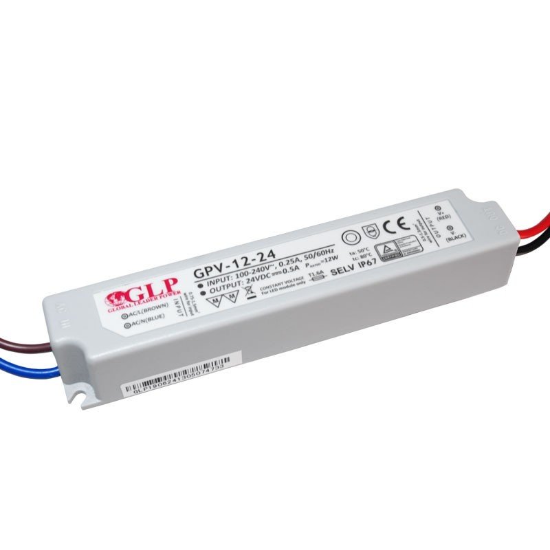 Alimentation LED 24V 12W – GLP - Extérieur IP67 1 Alimentation LED 24V 12W – GLP - Extérieur IP67