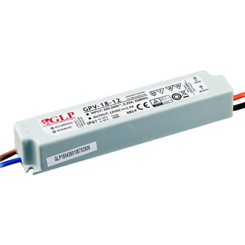 Alimentation LED 12V 18W GLP – Extérieur IP67