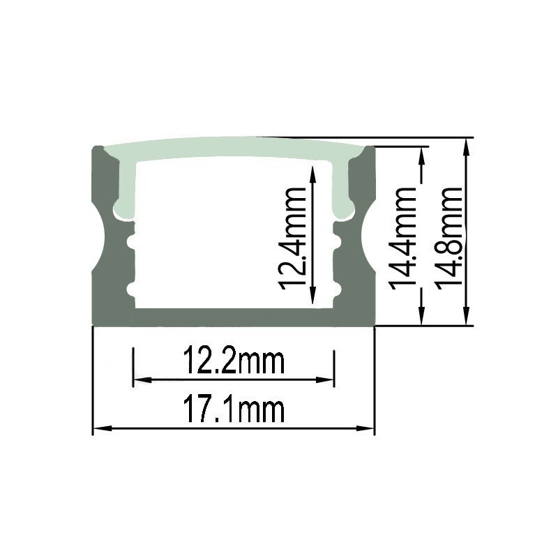 Profilé aluminium de surface 17x15 mm 6 Profilé aluminium de surface 17x15 mm – Image 6