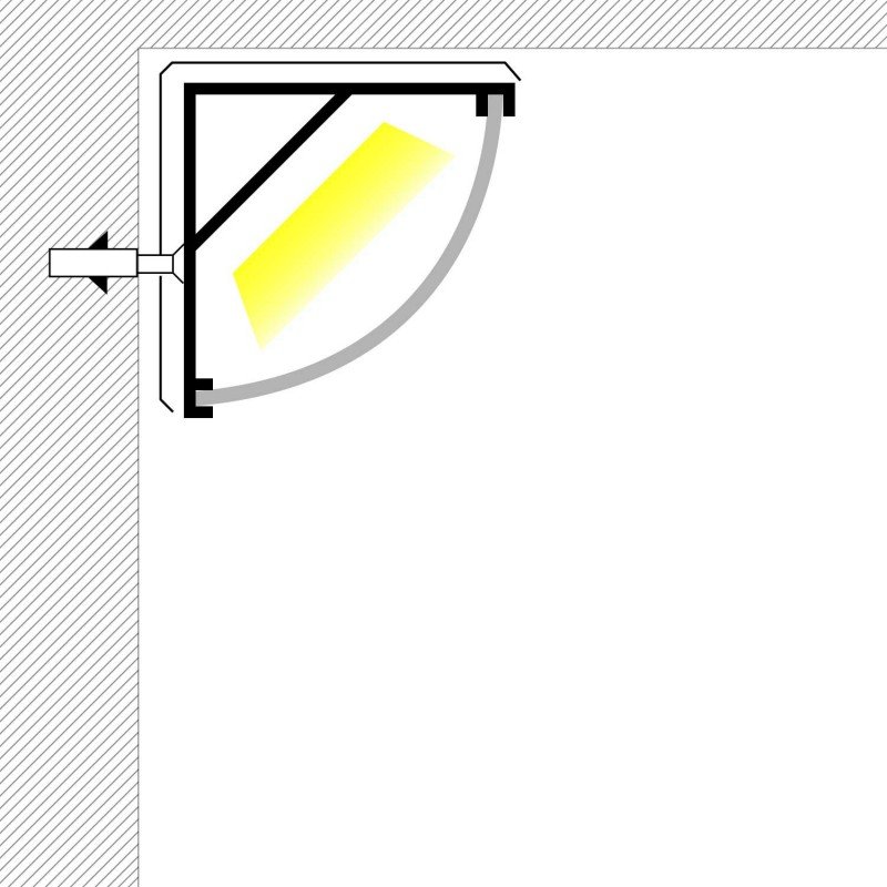 Profilé angle LED 20x20mm – Ultra – Surface 2 m 11 Profilé angle LED 20x20mm – Ultra – Surface 2 m – Image 11