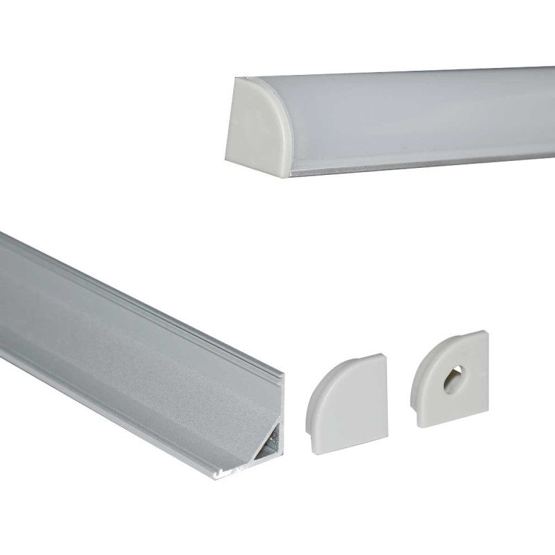 Profilé angle LED 16x16mm – Ultra – Éclairage 45° 7 Profilé angle LED 16x16mm – Ultra – Éclairage 45°