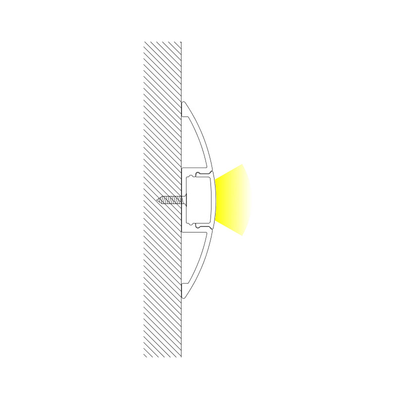 Profilé aluminium LED 58x9mm – Ultra – Surface 2m 3 Profilé aluminium LED 58x9mm – Ultra – Surface 2m – Image 3