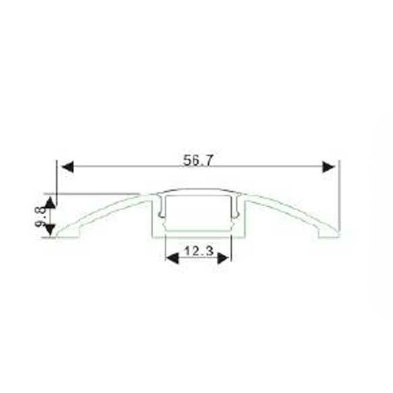 Profilé aluminium LED 58x9mm – Ultra – Surface 2m 6 Profilé aluminium LED 58x9mm – Ultra – Surface 2m – Image 6