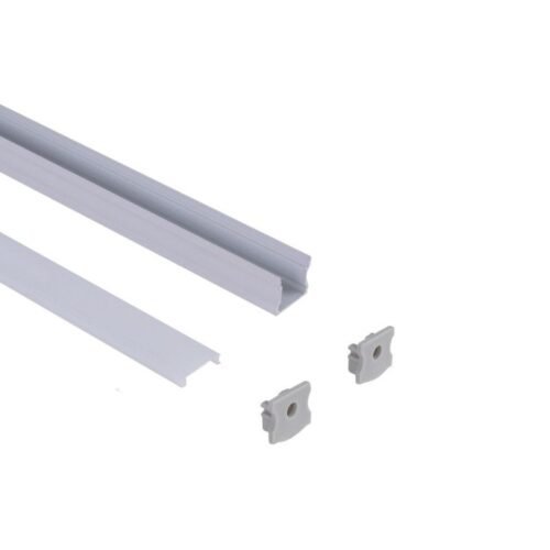 Profilé LED de surface 17x14mm – Kit complet Garanti – 1 m