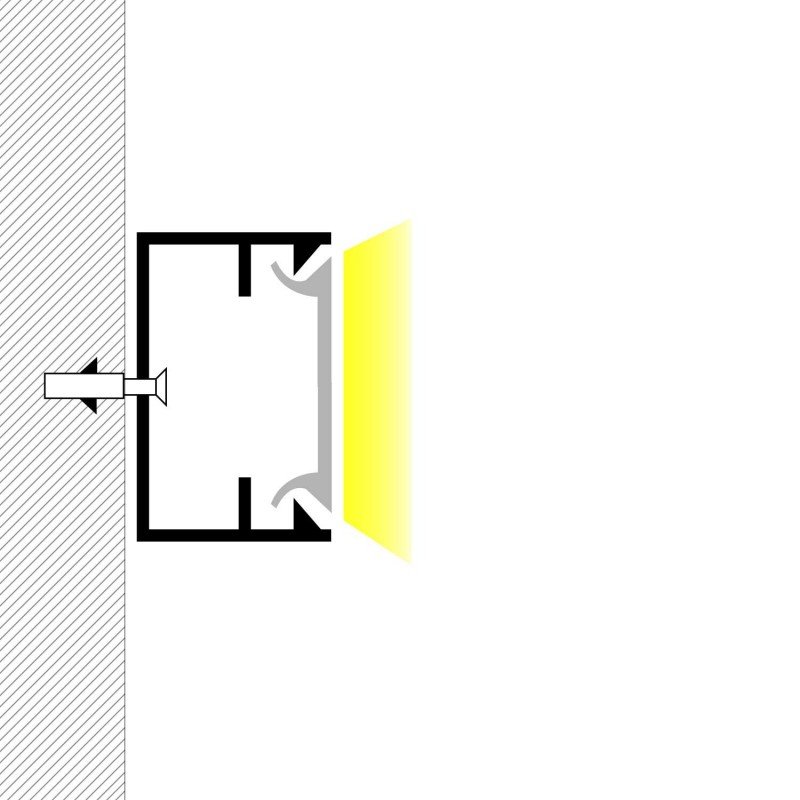Profilé ruban LED 17x8mm – Kit complet Ultra – Surface 15 Profilé ruban LED 17x8mm – Kit complet Ultra – Surface