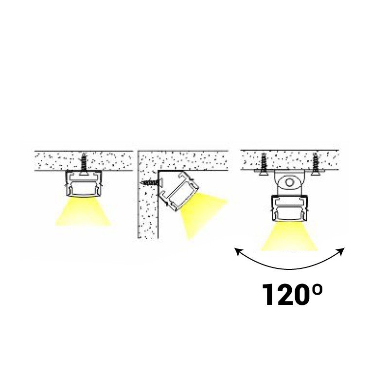 Profilé ruban LED 18x12mm – Ultra – Surface 2 m 4 Profilé ruban LED 18x12mm – Ultra – Surface 2 m