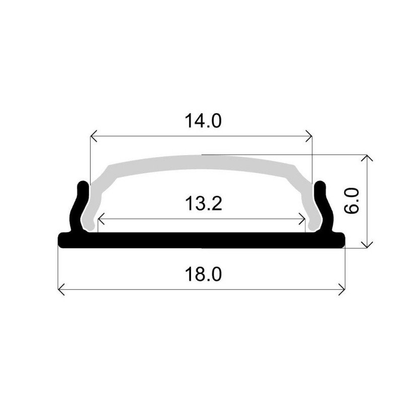 Profilé LED Flexible 18x6 – Ultra – Surface 2 m 5 Profilé LED Flexible 18x6 – Ultra – Surface 2 m