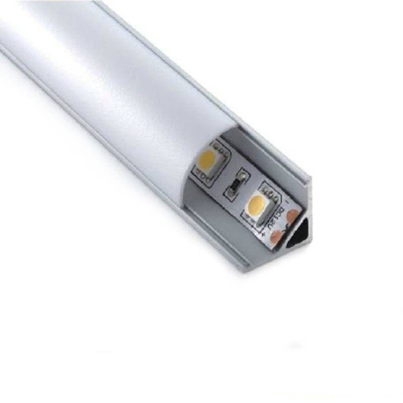 Profilé aluminium d'angle 45° 16x16 mm – Robuste – Pour ruban LED 2 Profilé aluminium d'angle 45° 16x16 mm – Robuste – Pour ruban LED – Image 2