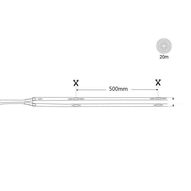 Ruban LED COB 220V 10W – Haute Performance – Extérieur IP67 5 Ruban LED COB 220V 10W – Haute Performance – Extérieur IP67 – Image 5