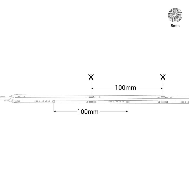 Ruban LED COB RGB IC 12W - 24V DC – Effets Lumineux 11 Ruban LED COB RGB IC 12W - 24V DC – Effets Lumineux – Image 11