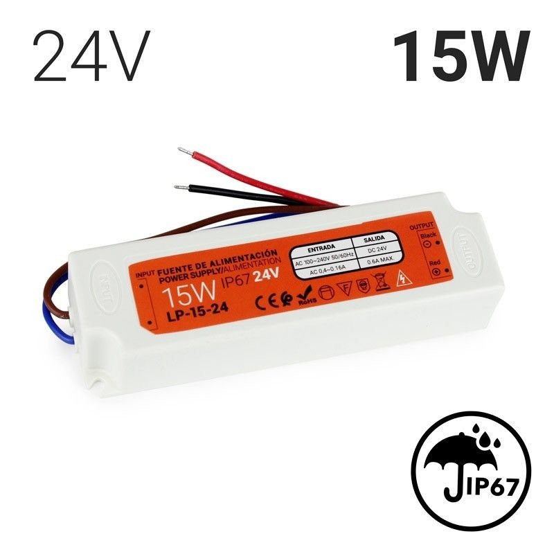Alimentation LED 24V 15W – Étanche IP67 Extérieur 2 Alimentation LED 24V 15W – Étanche IP67 Extérieur