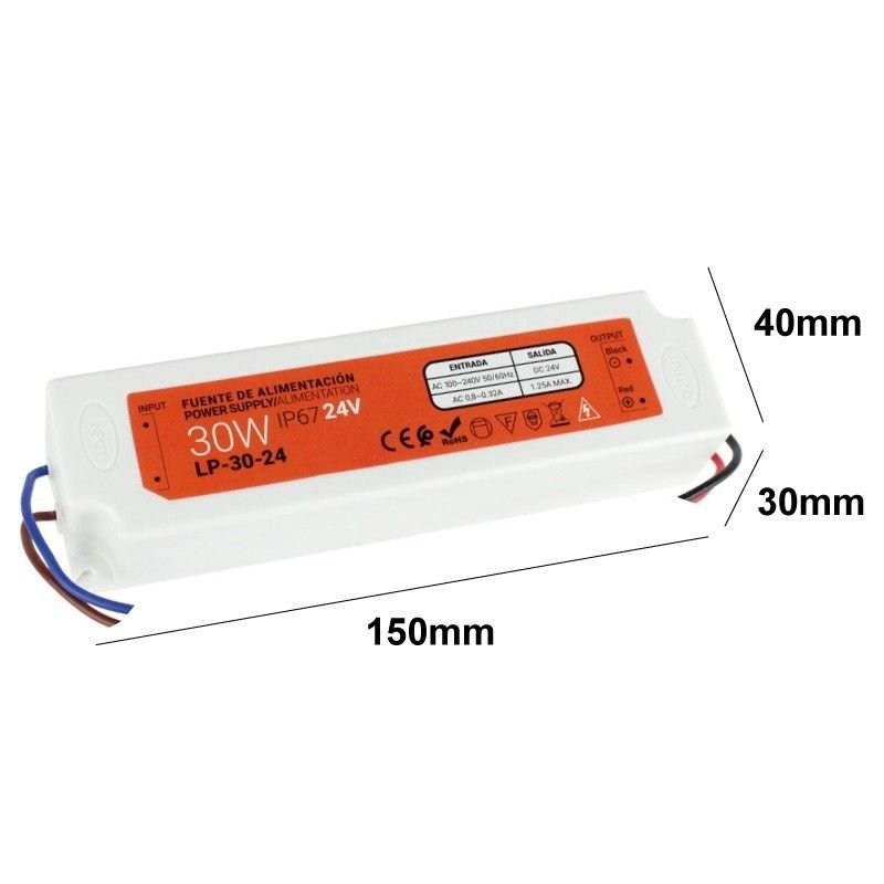 Transformateur 24V 30W - Étanche IP67 - Ultra efficace 3 Transformateur 24V 30W - Étanche IP67 - Ultra efficace