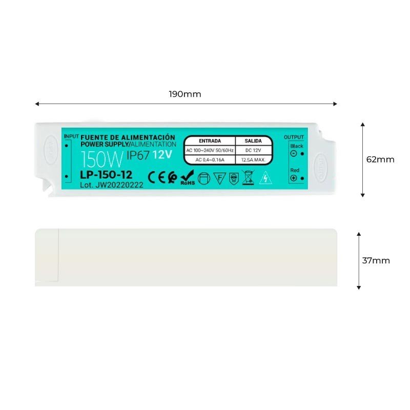 Alimentation 12V 150W - étanche IP67 4 Alimentation 12V 150W - étanche IP67 – Image 4