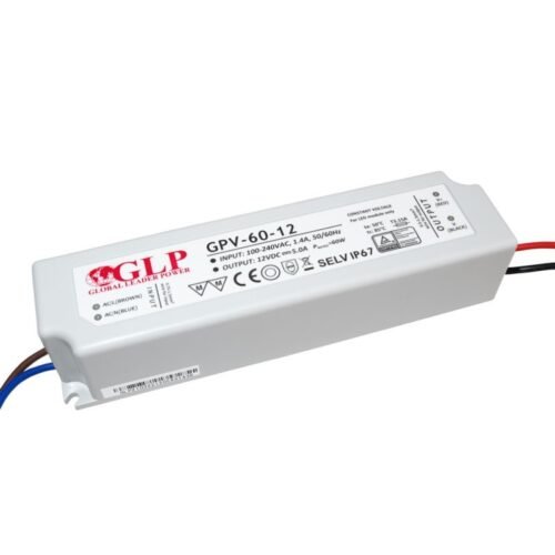 Alimentation LED 12V DC – 60W – Étanche IP67 – GLP