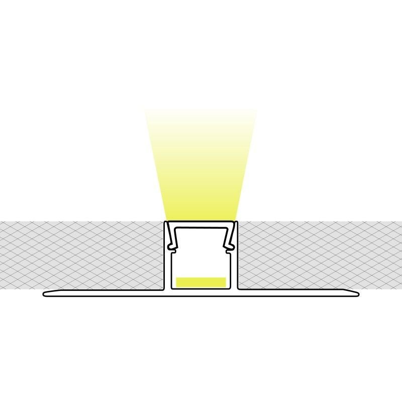 Profilé LED encastrable 12mm – Ultra – Plaque de plâtre 2 Profilé LED encastrable 12mm – Ultra – Plaque de plâtre – Image 2