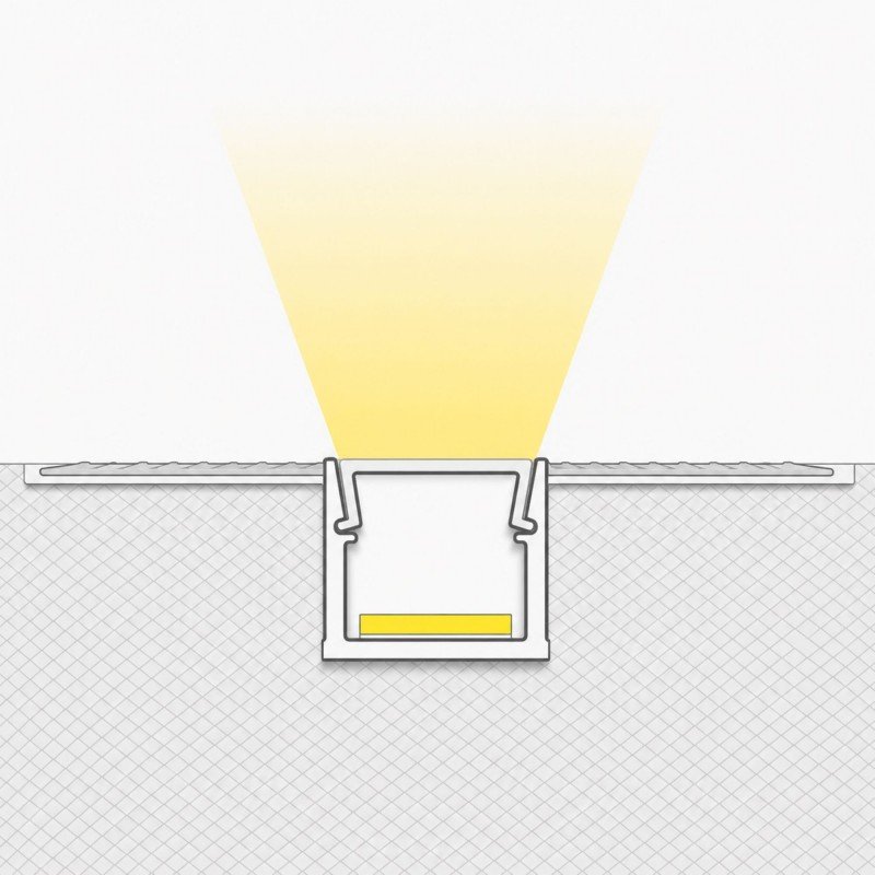 Profilé LED encastrable 9x12 – Ultra – Plaque de plâtre 2 Profilé LED encastrable 9x12 – Ultra – Plaque de plâtre – Image 2
