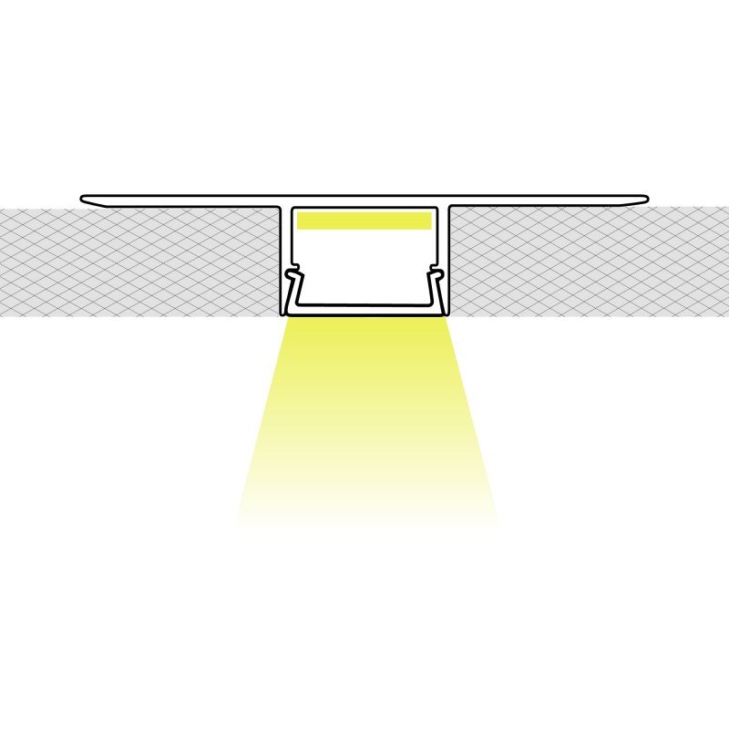Profilé LED encastrable 11x20 – Ultra – Plaque de plâtre 2 Profilé LED encastrable 11x20 – Ultra – Plaque de plâtre – Image 2