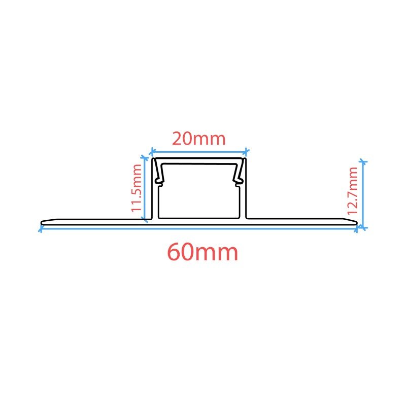 Profilé LED encastrable 11x20 – Ultra – Plaque de plâtre 3 Profilé LED encastrable 11x20 – Ultra – Plaque de plâtre – Image 3