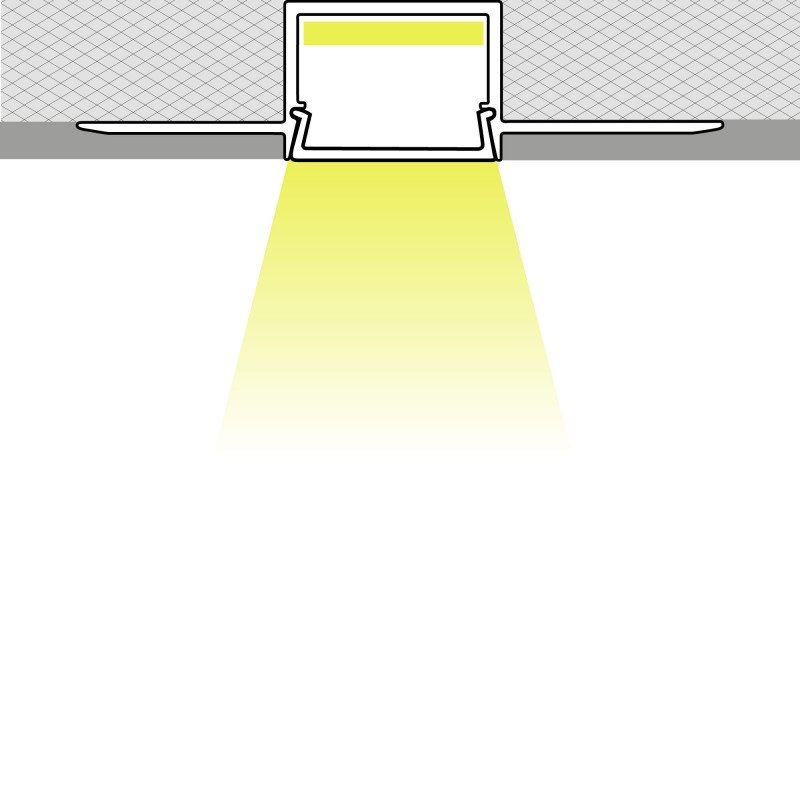 Profilé LED encastrable 9x20 – Professionnel – Placo 2 Profilé LED encastrable 9x20 – Professionnel – Placo – Image 2