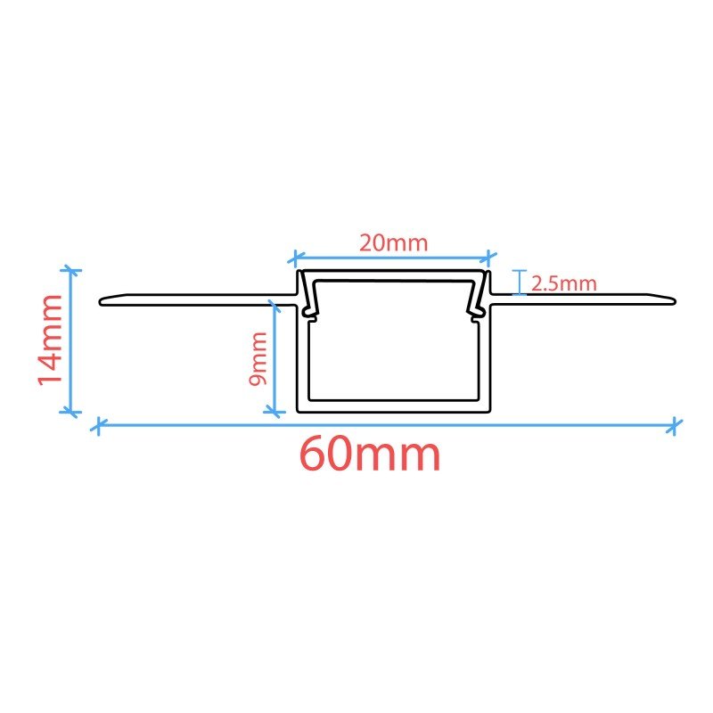 Profilé LED encastrable 9x20 – Professionnel – Placo 3 Profilé LED encastrable 9x20 – Professionnel – Placo – Image 3