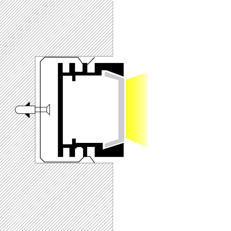 Profilé LED encastrable 24,5x7mm – Kit – Éclairage Déco 5 Profilé LED encastrable 24,5x7mm – Kit – Éclairage Déco – Image 5