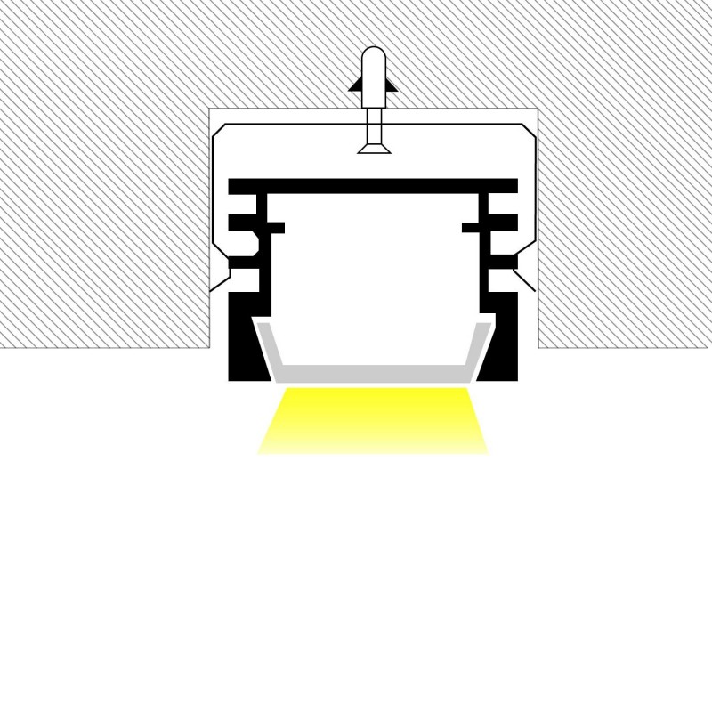 Profilé LED encastrable 24,5x7mm – Kit – Éclairage Déco 6 Profilé LED encastrable 24,5x7mm – Kit – Éclairage Déco – Image 6