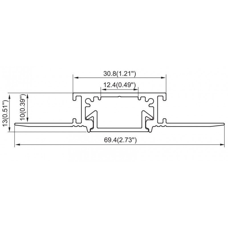 Connecteur Droit Profilé LED 180° – Aluminium Professionnel – Intégration Plâtre 4 Connecteur Droit Profilé LED 180° – Aluminium Professionnel – Intégration Plâtre – Image 4