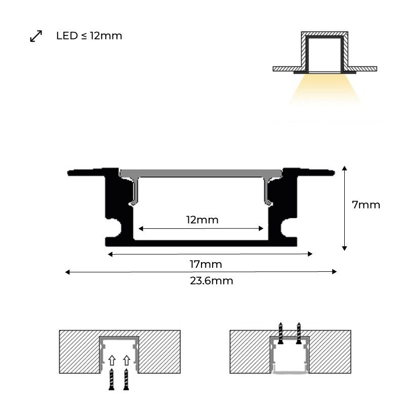 Embout Finition Profilé LED Gris 3 Embout Finition Profilé LED Gris – Image 3