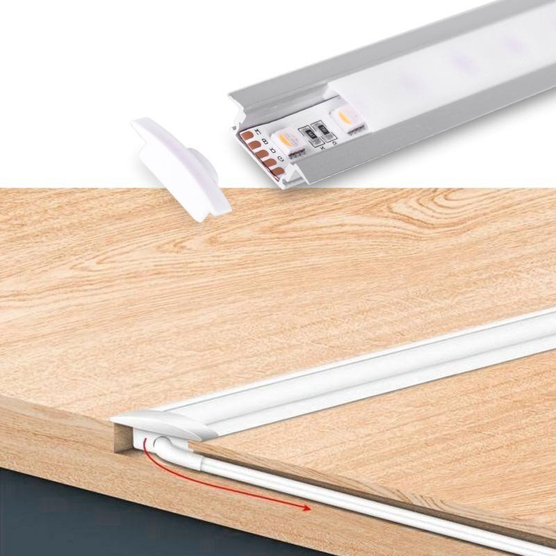 Embout Finition Profilé LED Gris 4 Embout Finition Profilé LED Gris – Image 4