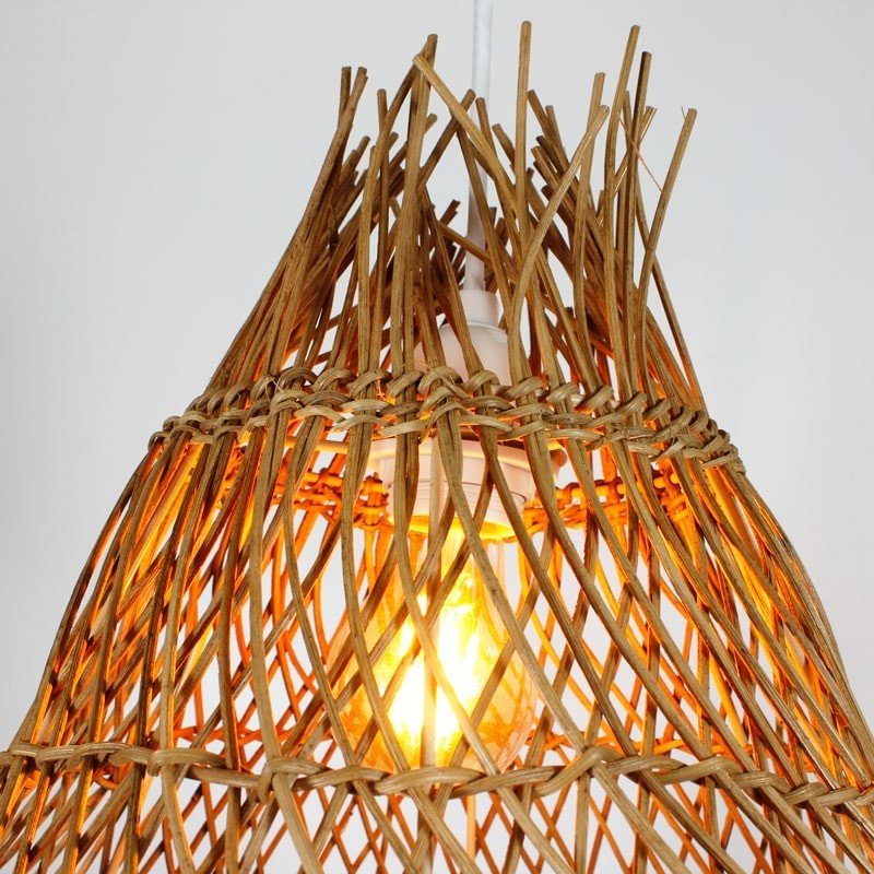 Suspension en osier "Willow" 60cm E27 – Naturelle 12 Suspension en osier "Willow" 60cm E27 – Naturelle – Image 12