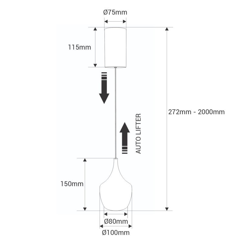 Lampe LED suspendue "NICO" - 9W - 2700K - OSRAM Chip 11 Lampe LED suspendue "NICO" - 9W - 2700K - OSRAM Chip – Image 11