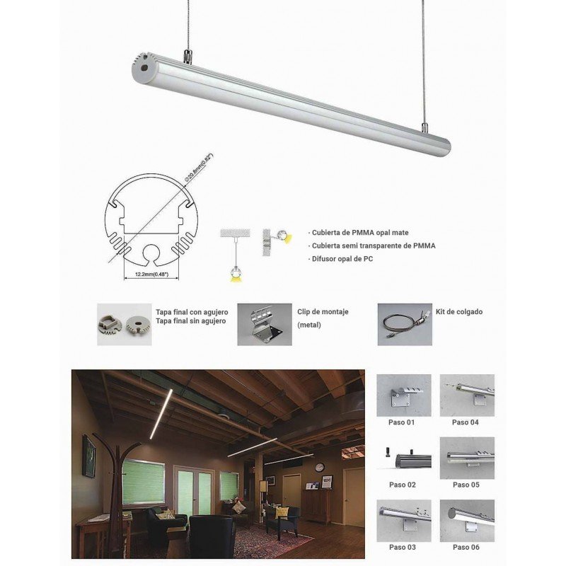 Profilé LED suspendu 21mm – Ultra – Aluminium 2m 3 Profilé LED suspendu 21mm – Ultra – Aluminium 2m – Image 3