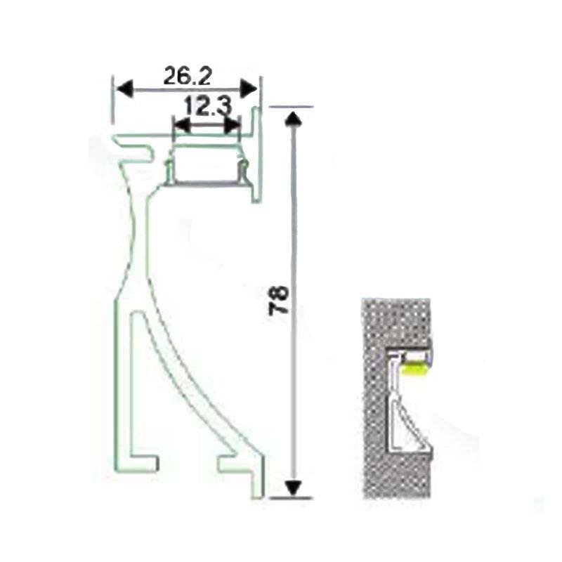 Profilé aluminium encastrable LED 36x28 – Professionnel – 2 m 2 Profilé aluminium encastrable LED 36x28 – Professionnel – 2 m – Image 2