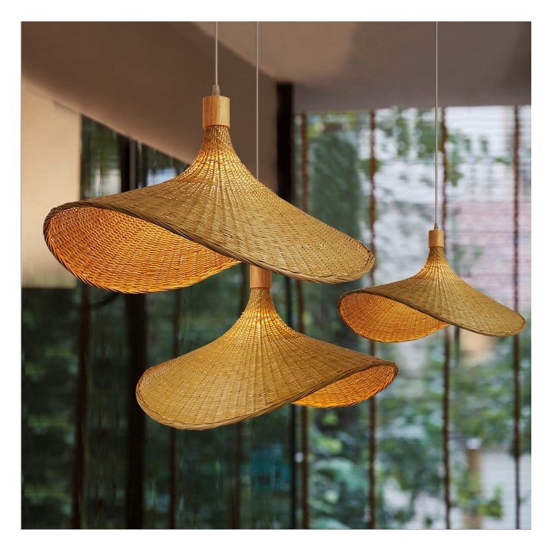 Suspension en osier "Bellas" - Compatible E27 2 Suspension en osier "Bellas" - Compatible E27 – Image 2
