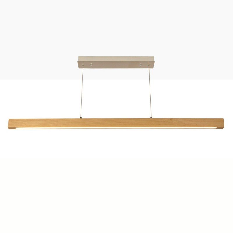 Suspension LED en bois 120cm 24W – Puissante - Blanc chaud 1 Suspension LED en bois 120cm 24W – Puissante - Blanc chaud