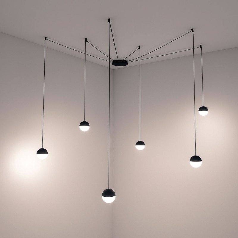 Suspension LED design Orbit 6x8W (48W) - Blanc chaud 2700K 1 Suspension LED design Orbit 6x8W (48W) - Blanc chaud 2700K