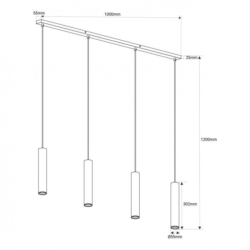 Suspension GU10 - 4 tubes – Haute performance 20 Suspension GU10 - 4 tubes – Haute performance – Image 20