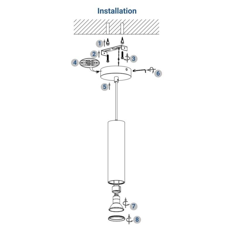 Suspension tube minimaliste "Bila" - GU10 19 Suspension tube minimaliste "Bila" - GU10 – Image 19