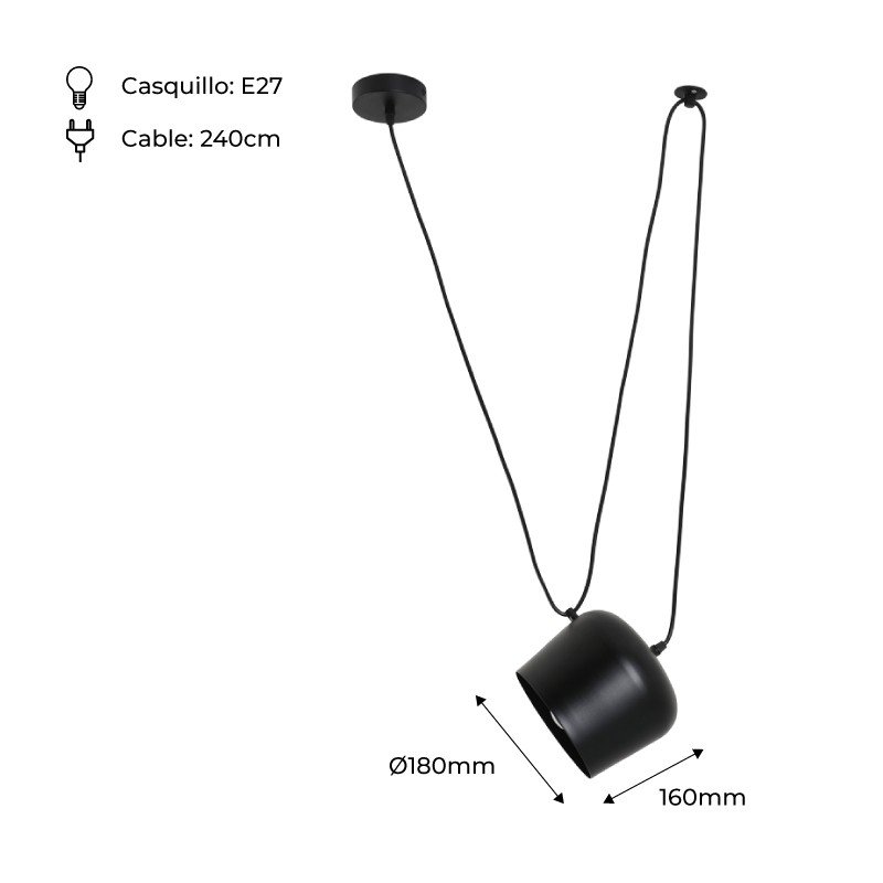 Suspension E27 "Agos" moderne – En aluminium 13 Suspension E27 "Agos" moderne – En aluminium – Image 13