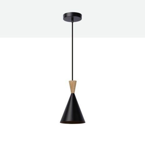Suspension en métal et bois « Exan » – E27 – Pour intérieur