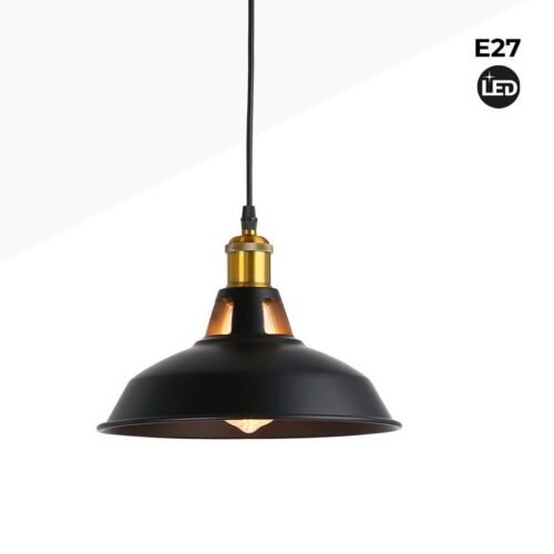 Suspension style rétro industriel « MANACOR » – Dôme en métal – E27