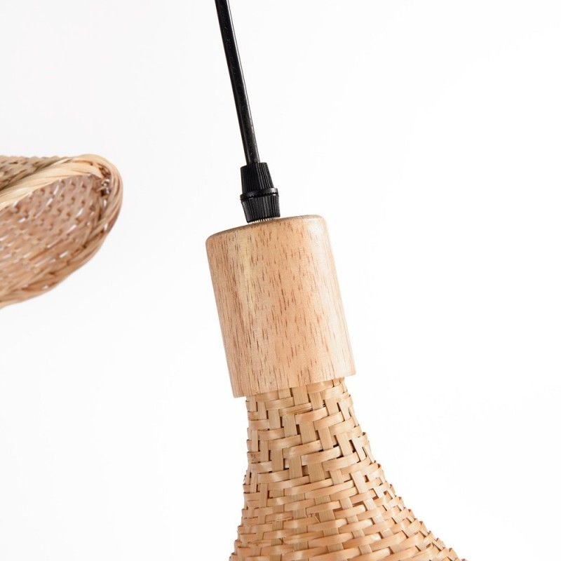 Suspension en osier "Bellas 3" – Style naturel - 3xE27 2 Suspension en osier "Bellas 3" – Style naturel - 3xE27 – Image 2