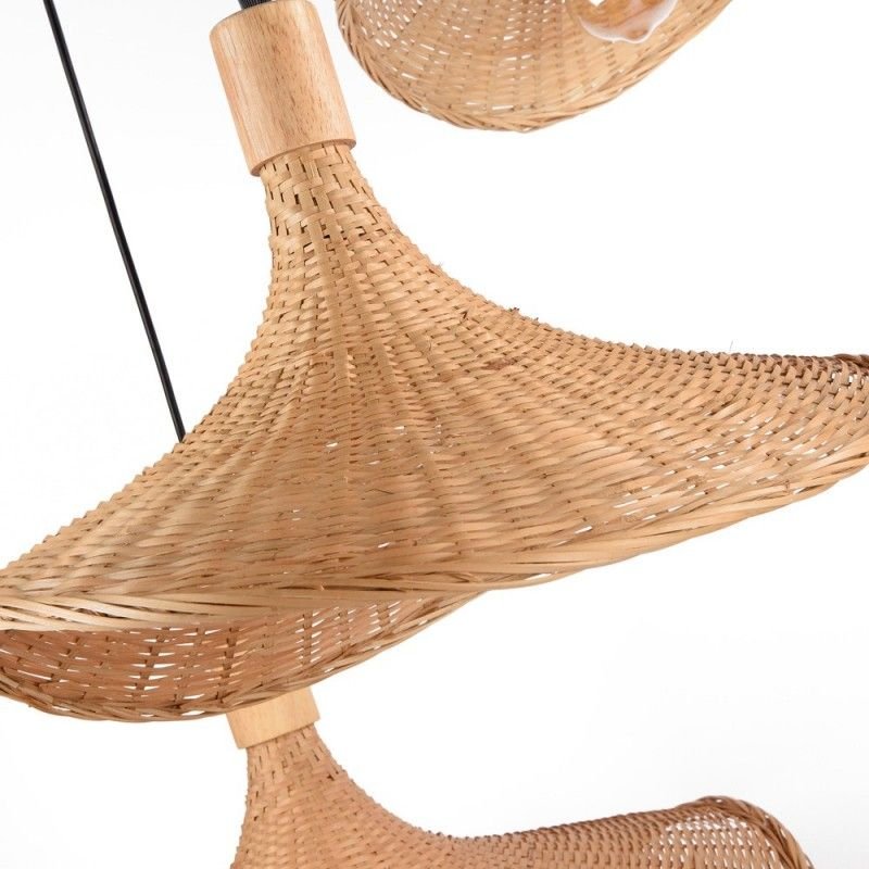 Suspension en osier "Bellas 3" – Style naturel - 3xE27 3 Suspension en osier "Bellas 3" – Style naturel - 3xE27 – Image 3