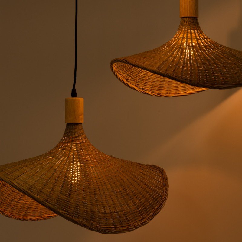 Suspension en osier "Bellas 3" – Style naturel - 3xE27 6 Suspension en osier "Bellas 3" – Style naturel - 3xE27 – Image 6