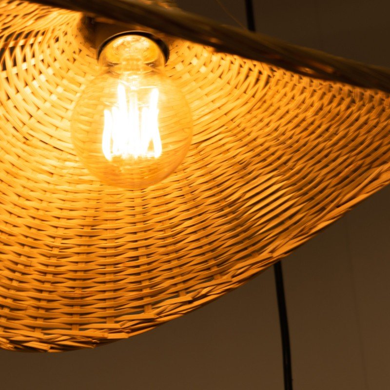 Suspension en osier "Bellas 3" – Style naturel - 3xE27 7 Suspension en osier "Bellas 3" – Style naturel - 3xE27 – Image 7