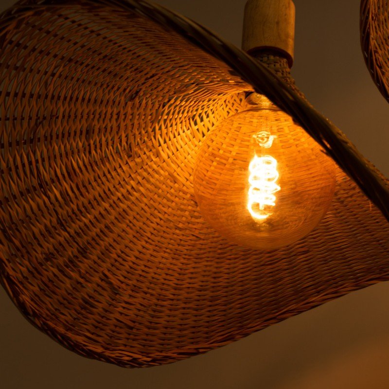 Suspension en osier "Bellas 3" – Style naturel - 3xE27 8 Suspension en osier "Bellas 3" – Style naturel - 3xE27 – Image 8