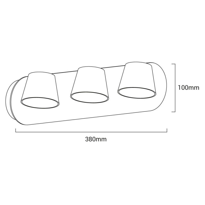 Applique murale LED "Kop-3" - 18W - Blanc chaud 3000K 2 Applique murale LED "Kop-3" - 18W - Blanc chaud 3000K – Image 2