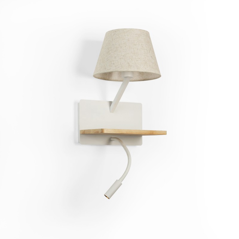 Applique murale élégante "Artin" - Avec spot LED orientable et port USB - E27 + 3W 18 Applique murale élégante "Artin" - Avec spot LED orientable et port USB - E27 + 3W – Image 18