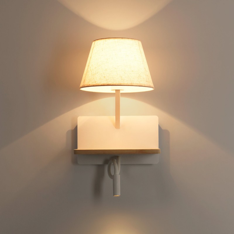 Applique murale élégante "Artin" - Avec spot LED orientable et port USB - E27 + 3W 6 Applique murale élégante "Artin" - Avec spot LED orientable et port USB - E27 + 3W – Image 6