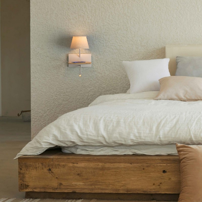 Applique murale élégante "Artin" - Avec spot LED orientable et port USB - E27 + 3W 7 Applique murale élégante "Artin" - Avec spot LED orientable et port USB - E27 + 3W – Image 7